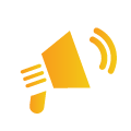 Icono megáfono amarillo
