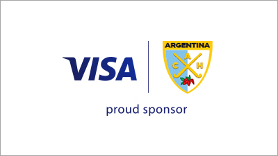 Logo compuesto de Visa y Confederación Argentina de Hockey