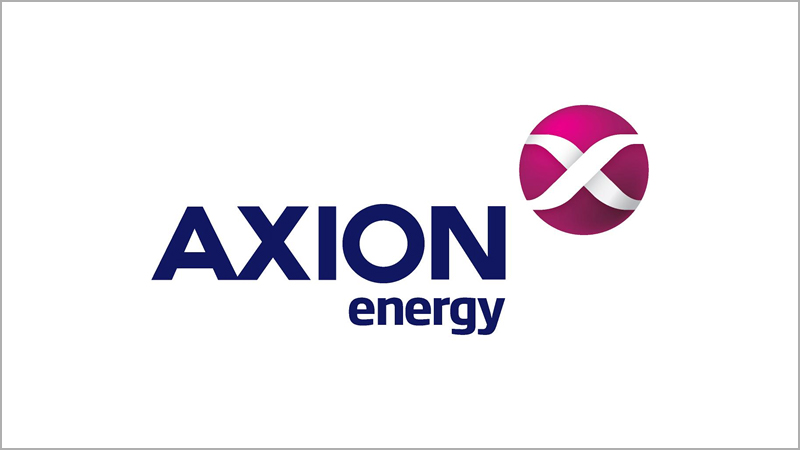 Logo de Axion Energy sobre fondo blanco