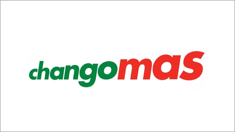 Logo de Changomas sobre fondo blanco