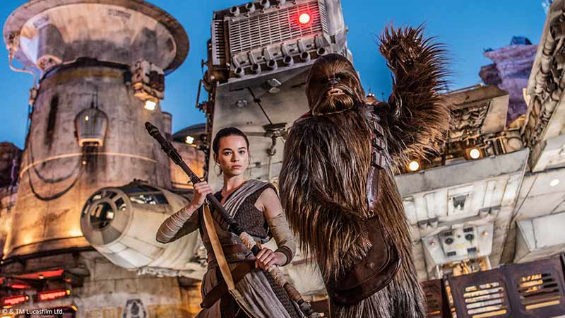 Rey y Chewbacca